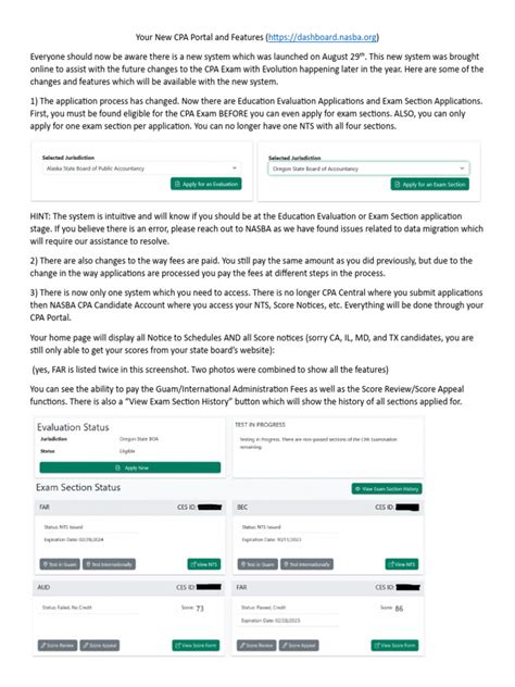 cpa results portal.